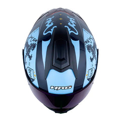 Casco Hro 3480Dv Evo Fire Cat Azul Oscuro Azul Visor Iridium Azul