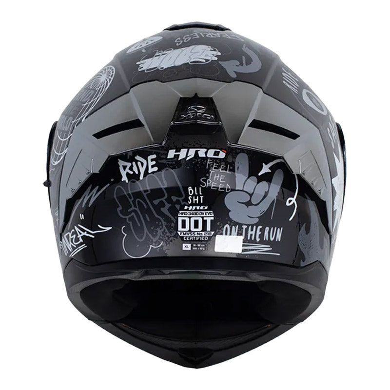 Casco Hro 3480dv Evo Bll Sht Negro Blanco Visor Iridium Silver