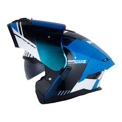 Casco Hro 3480dv Evo Nawara Azul Oscuro Visor Iridium Azul