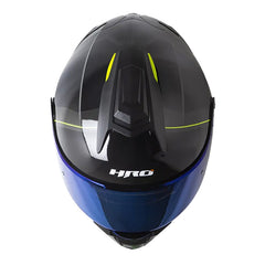 Casco Hro 3480dv Evo Nosk Gris Oscuro Amarillo Visor Iridium Azul