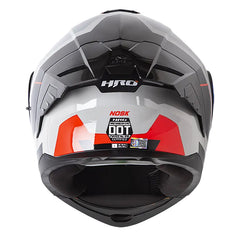 Casco Hro 3480dv Evo Nosk Gris Rojo Visor Iridium Azul