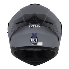 Casco Hro 3480dv Evo Solid Gris Azul Visor Iridium Azul