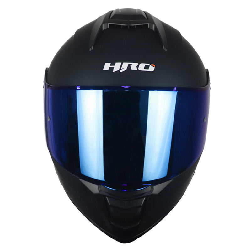 Casco Hro 3480dv Evo Solid Negro Azul Visor Iridium Azul