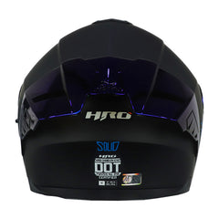 Casco Hro 3480dv Evo Solid Negro Azul Visor Iridium Azul