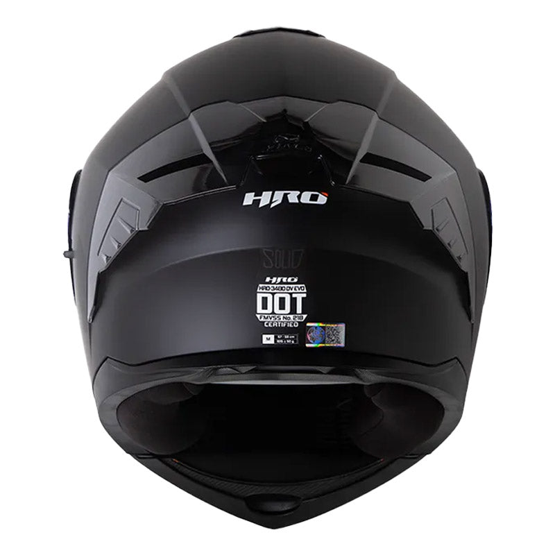Casco Hro 3480dv Evo Solid Negro Gris Oscuro Visor Iridium Azul
