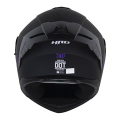 Casco Hro 3480dv Evo Solid Negro Morado Visor Iridium Morado