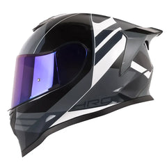 Casco Hro 506Sp Mariok Gris Oscuro Gris Claro Visor Iridium Azul
