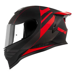 Casco Hro 506Sp Mariok Negro Rojo Visor Iridium Silver