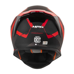 Casco Hro 506Sp Mariok Negro Rojo Visor Iridium Silver