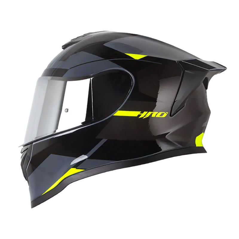 Casco Hro 506Sp Proverx Gris Amarillo Visor Iridium Silver
