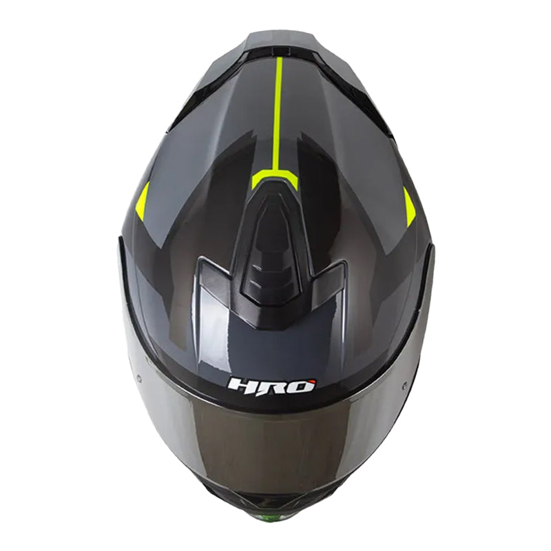 Casco Hro 506Sp Proverx Gris Amarillo Visor Iridium Silver