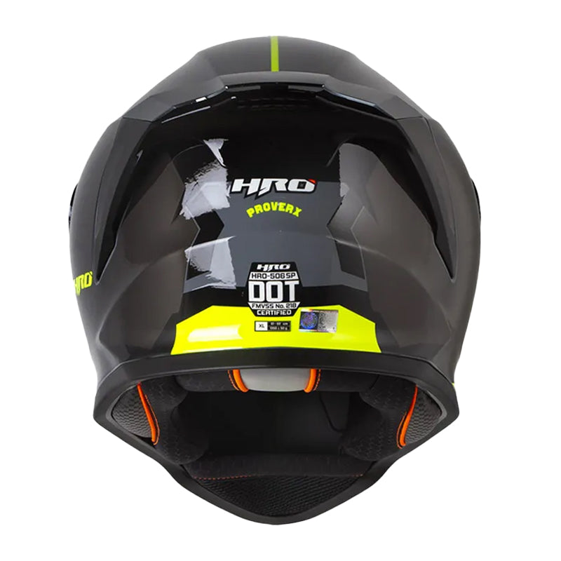 Casco Hro 506Sp Proverx Gris Amarillo Visor Iridium Silver