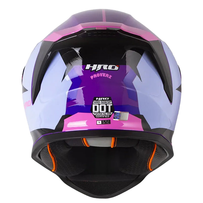Casco Hro 506Sp Proverx Morado Rosado Visor Iridium Morado