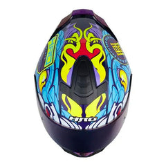 Casco Hro 506Sp Pytoner Azul Oscuro Rojo Visor Iridium Azul