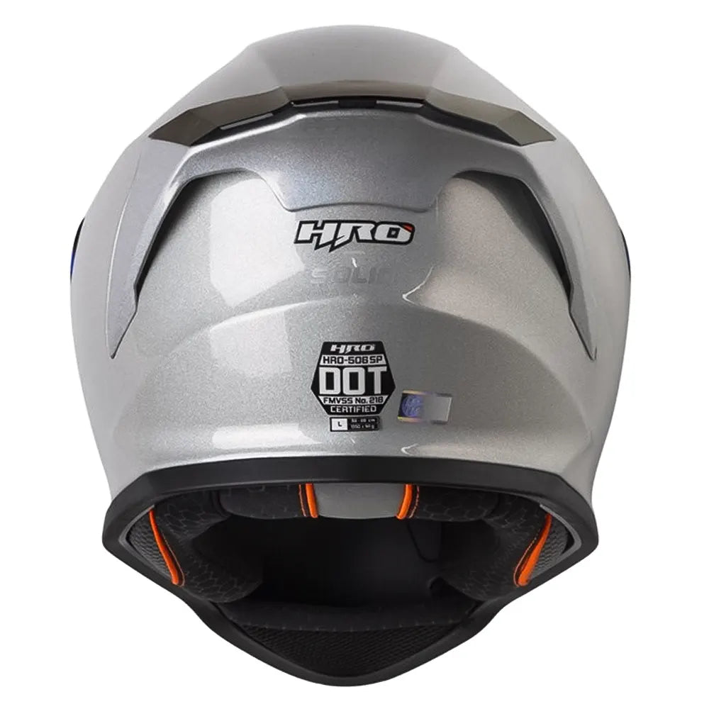 Casco Hro 506Sp Solid Camaleón Silver Visor Iridium Azul
