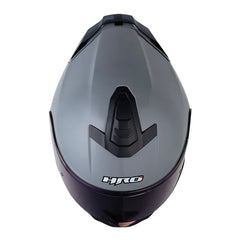 Casco Hro 506Sp Solid Gris Gris Oscuro Visor Iridium Azul