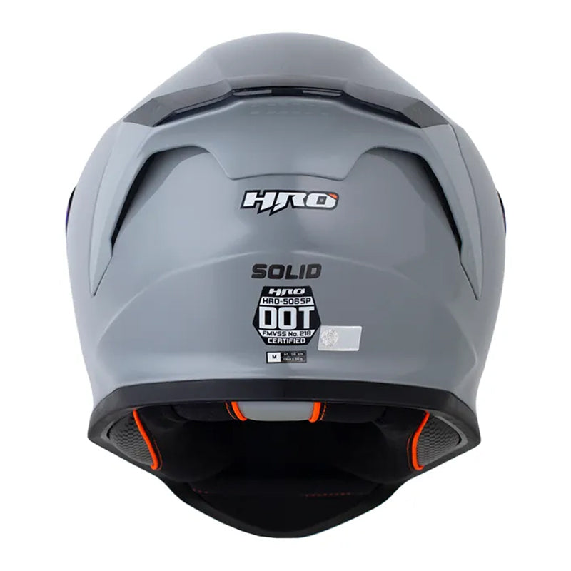 Casco Hro 506Sp Solid Gris Gris Oscuro Visor Iridium Azul