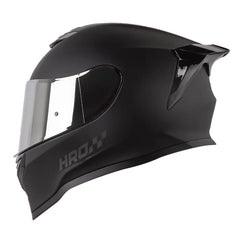 Casco Hro 506Sp Solid Negro Gris Oscuro Visor Iridium Plateado