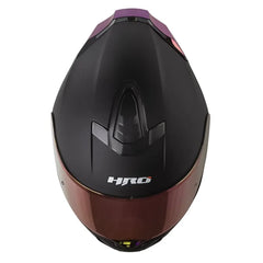 Casco Hro 506Sp Solid Negro Morado Visor Iridium Morado