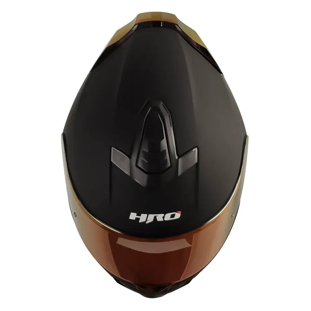 Casco Hro 506Sp Solid Negro Rojo Visor Iridium Rojo