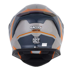Casco Hro 506Sp Vito Arena Naranja Visor Iridium Azul