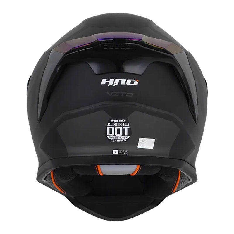 Casco Hro 506Sp Vito Negro Gris Oscuro Visor Iridium Azul