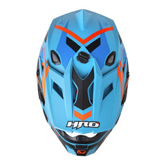 Casco Hro Mx-03 Ilfrato Azul Naranja Neon