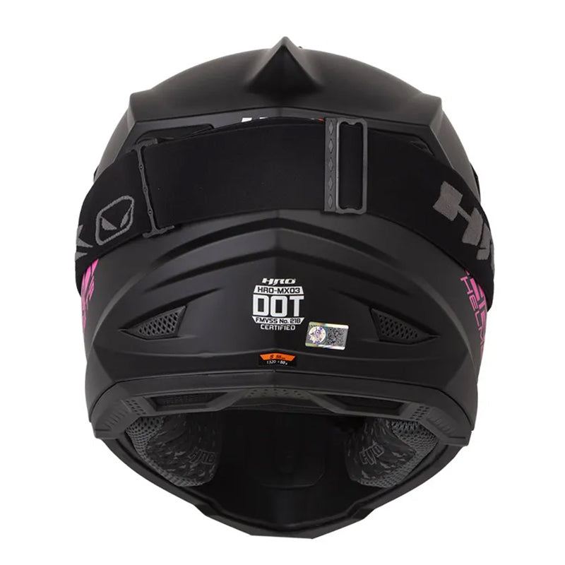 Casco Hro Mx-03 Solid Negro Fucsia