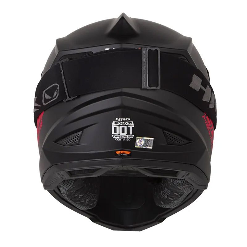 Casco Hro Mx-03 Solid Negro Rojo