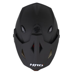 Casco Hro Mx-330Dv Solid Gris Oscuro Negro Visor Iridium Rojo