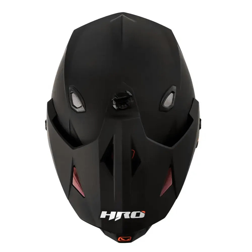 Casco Hro Mx-330Dv Solid Negro Fucsia Visor Iridium Rosado