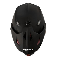 Casco Hro Mx-330Dv Solid Negro Fucsia Visor Iridium Rosado