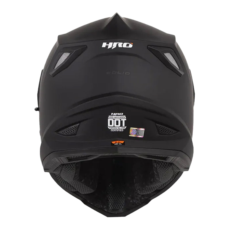 Casco Hro Mx-330Dv Solid Negro Gris Oscuro Visor Iridium Azul