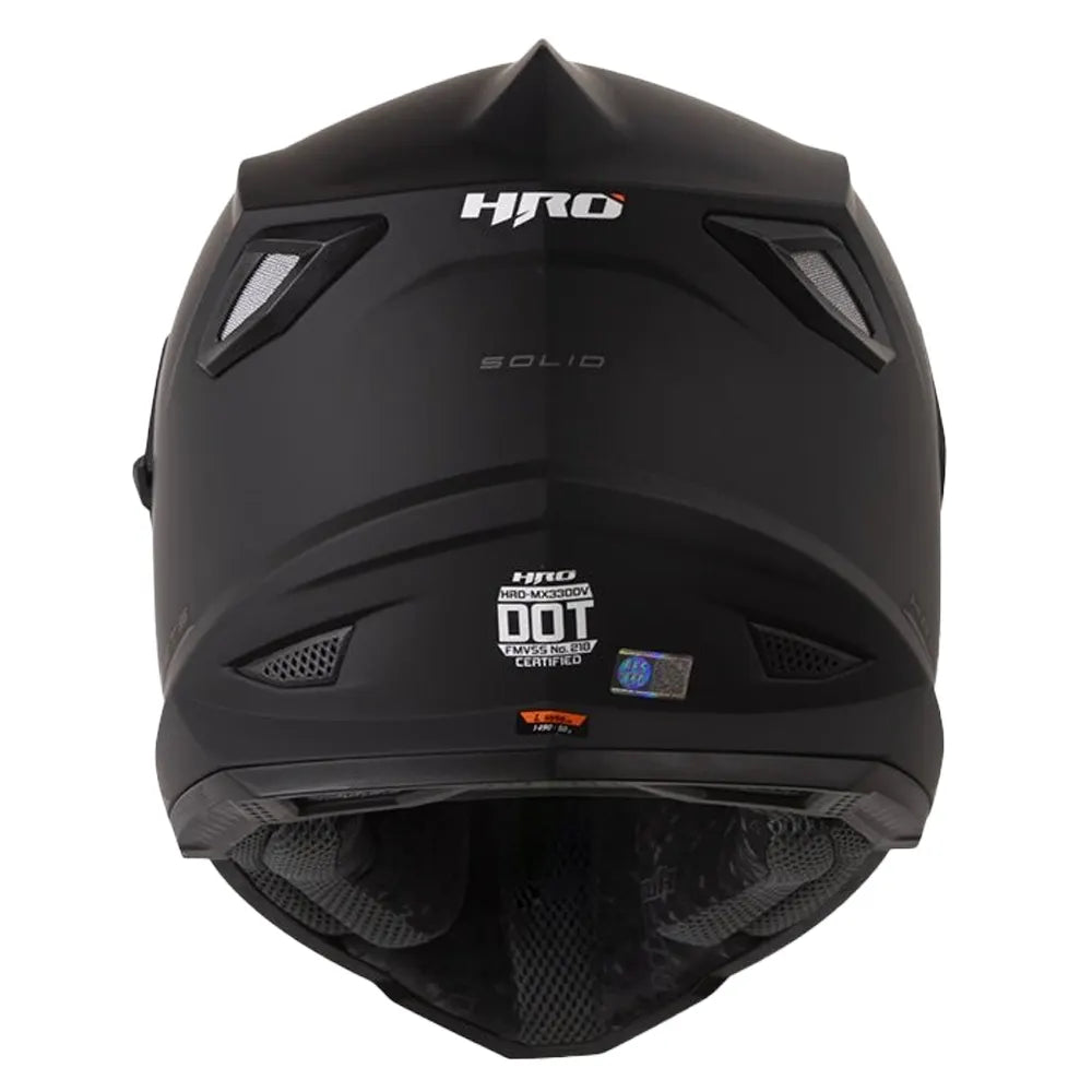 Casco Hro Mx-330Dv Solid Negro Gris Oscuro Visor Iridium Azul