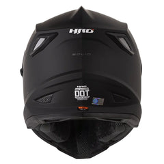 Casco Hro Mx-330Dv Solid Negro Gris Oscuro Visor Iridium Azul