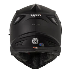 Casco Hro Mx-330Dv Solid Negro N7 Visor Iridium Azul