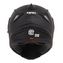 Casco Hro Mx-330Dv Solid Negro Rojo Visor Iridium Rojo