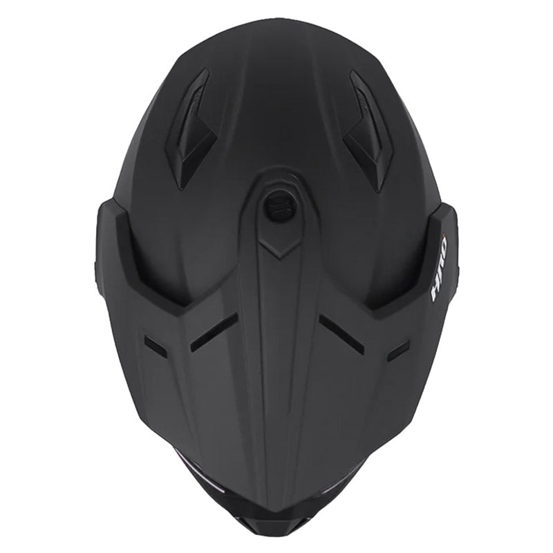 Casco Hro Mx-340 Solid Gris Oscuro Negro Visor Iridium Azul
