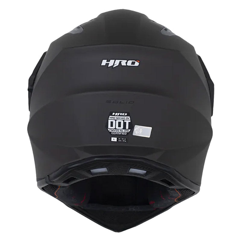 Casco Hro Mx-340 Solid Gris Oscuro Negro Visor Iridium Azul