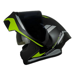 Casco ICH 3120 Mixamo Negro Amarillo Neón Visor Smoke