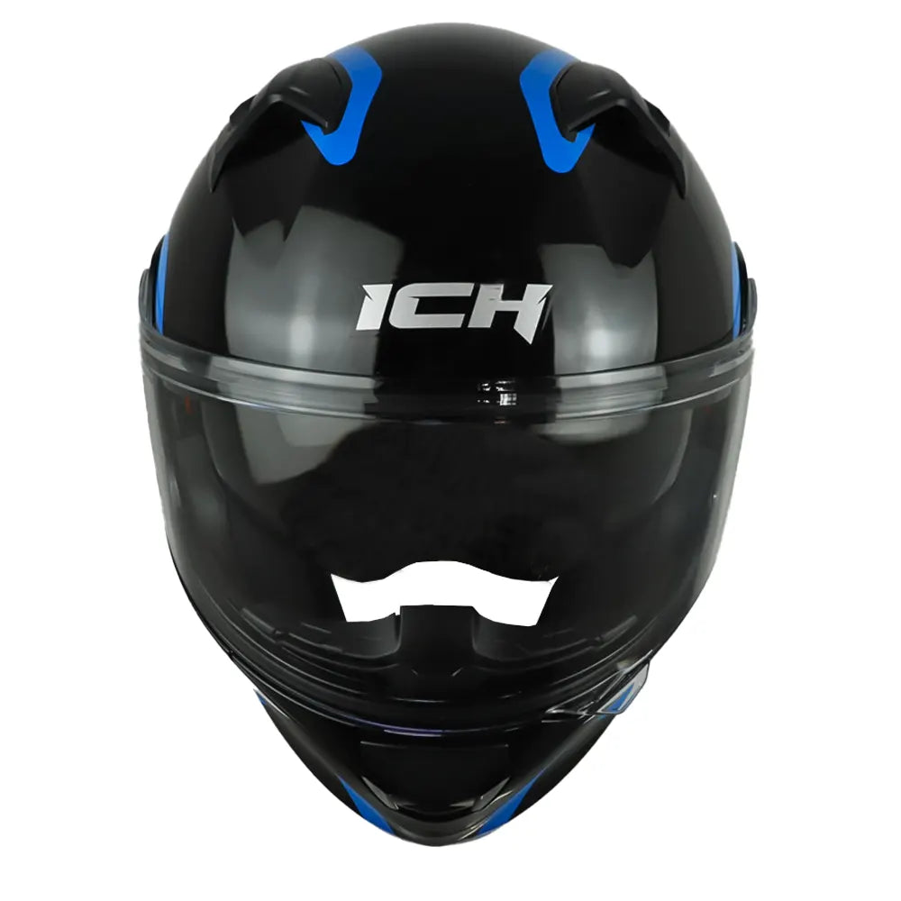 Casco ICH 3120 Mixamo Negro Azul Visor Transparente