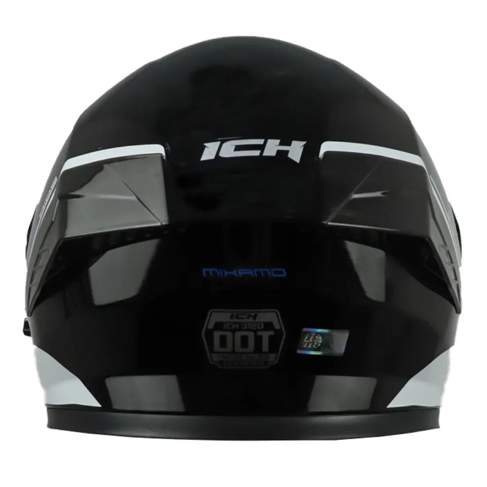 Casco ICH 3120 Mixamo Negro Azul Visor Transparente