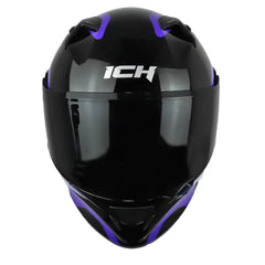 Casco ICH 3120 Mixamo Negro Morado Visor Smoke