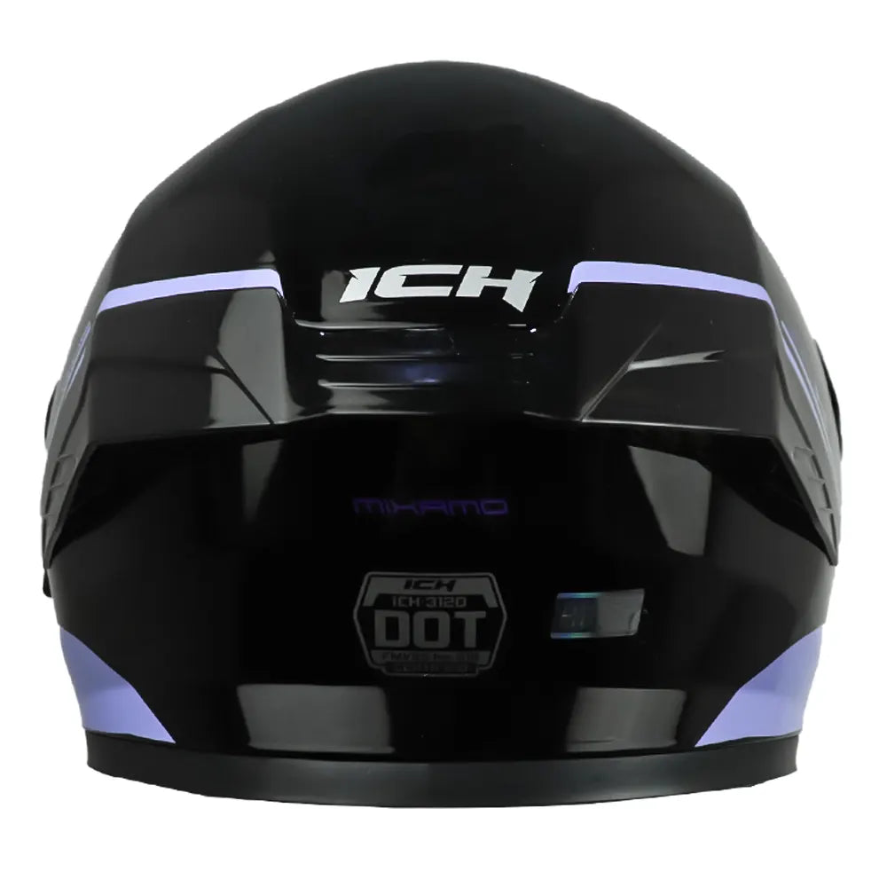 Casco ICH 3120 Mixamo Negro Morado Visor Smoke