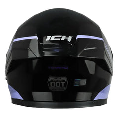 Casco ICH 3120 Mixamo Negro Morado Visor Smoke