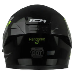 Casco ICH 3120 Randome  Negro Amarillo Neón Visor Transparente