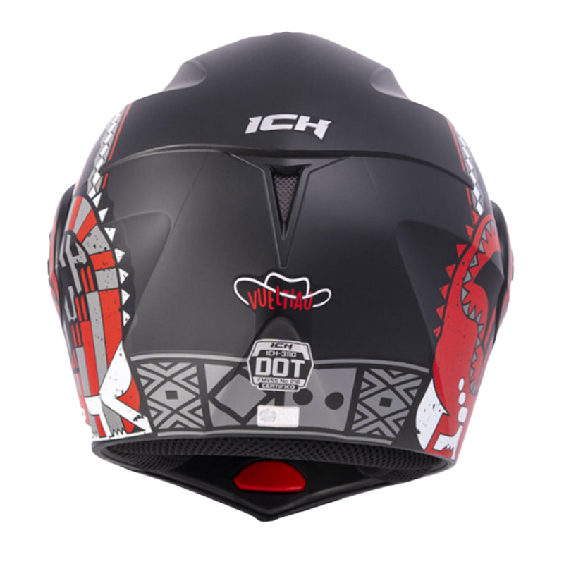 Casco Ich 3110 Vueltiao Negro Rojo