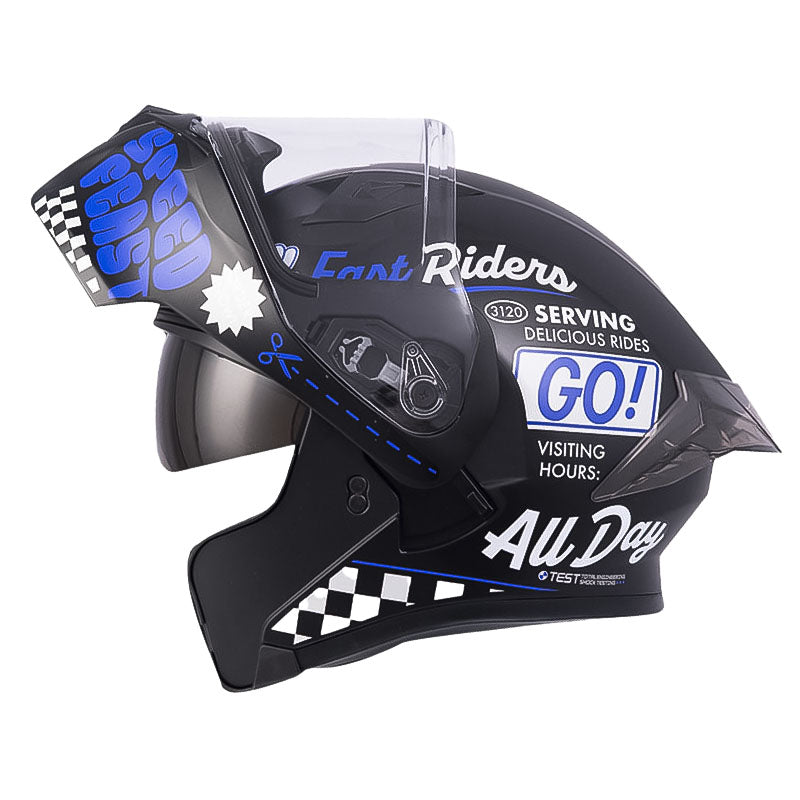 Casco Ich 3120 Fifties Negro Azul