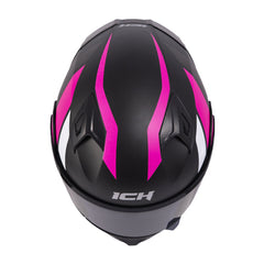 Casco Ich 3120 Ordanox Negro Fucsia Blanco