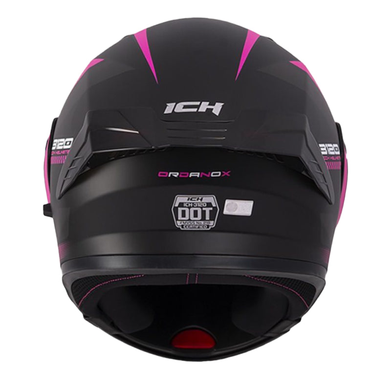 Casco Ich 3120 Ordanox Negro Fucsia Blanco